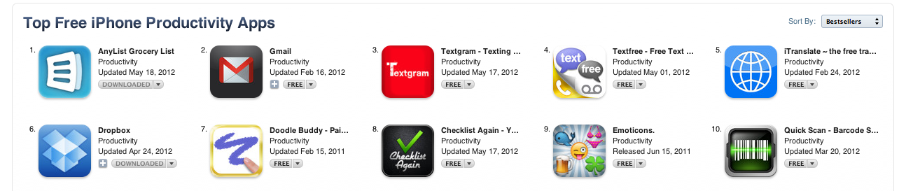 AnyList Top Productivity App