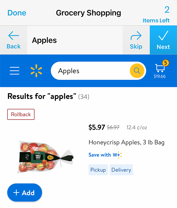AnyList online shoping screenshot